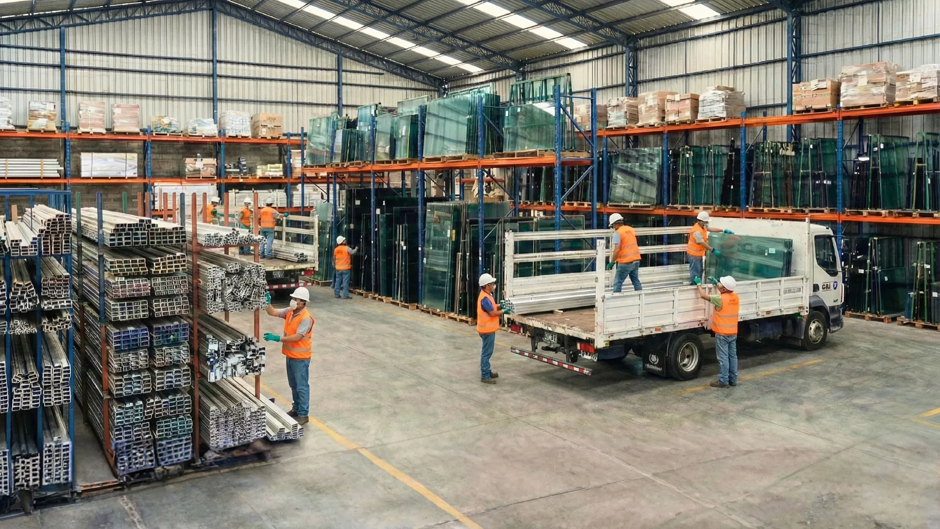 Distribución de vidrios y aluminios en Corporación Ada